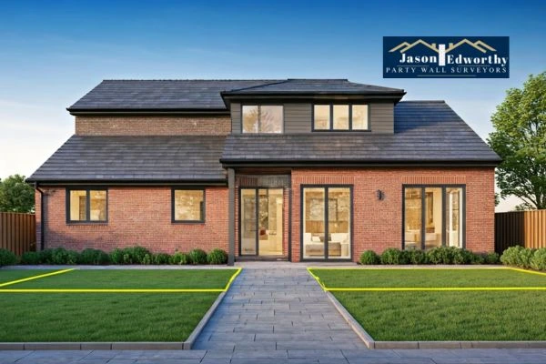 Home extension focusing on boundary line Stocksbridge